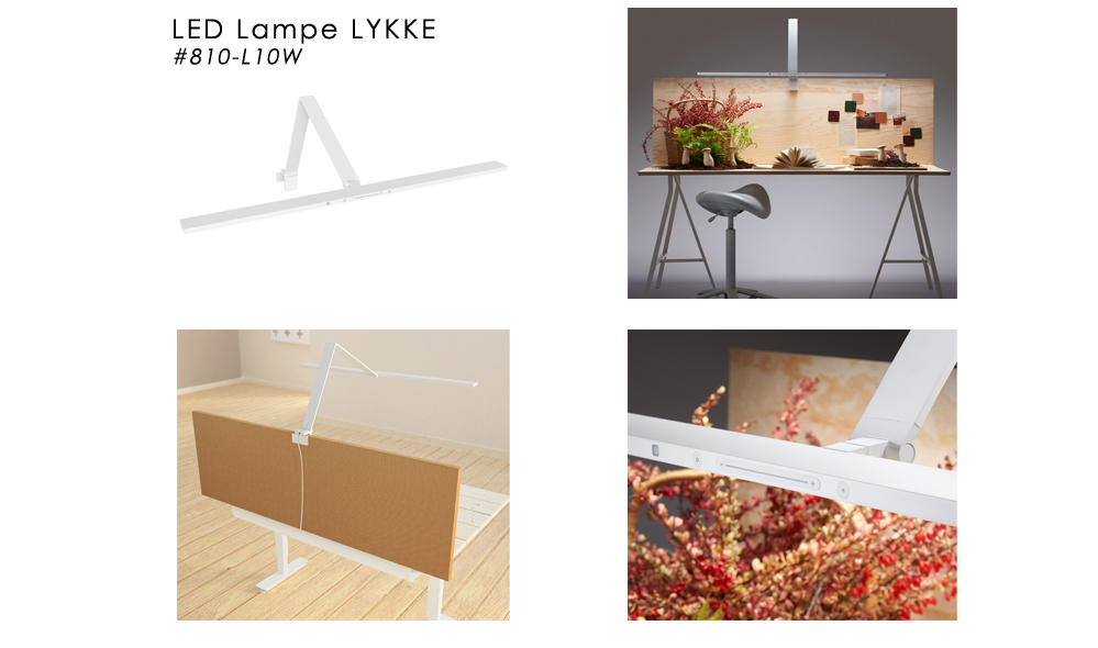 LED Lampe LYKKE #810-L10W zur Montage an Tischtrennwände