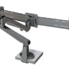 „LC58B“ – Monitorhalter-58 Elevate-Dual mit Gasdruckfeder und DUO-Monitorbrücke für 2 Monitore (AN-Tischmontage), Schwarz