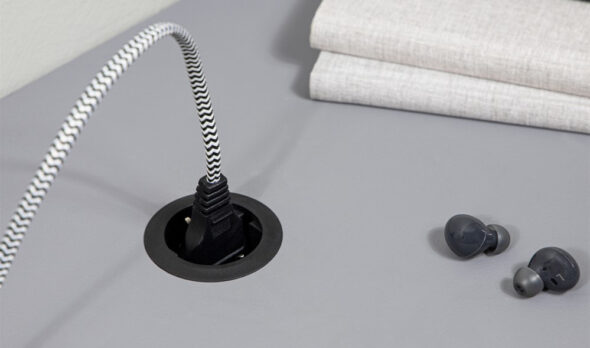 „PM50“ - PowerDot MINI 50 Steckdose Ø 51 mm, Schwarz