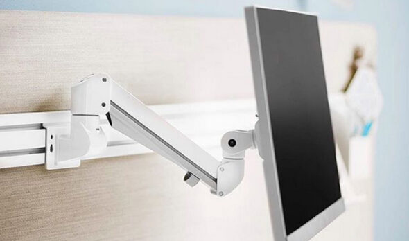 Monitorhalter-55 Elevate mit Gasdruckfeder für Uniform Rail Montageschiene