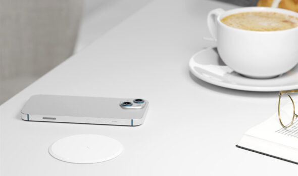 „PW79W“ – PowerDot Charge-01 Induktions-Ladegerät (In-Tischmontage), Weiß