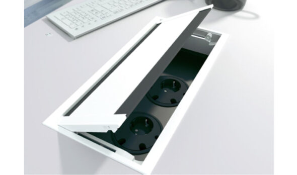 „TP02B“ - Unterschale PowerDot Tray-01 zur sauberen Installation für max. 2x PowerDot Mehrzweckdosen, Schwarz