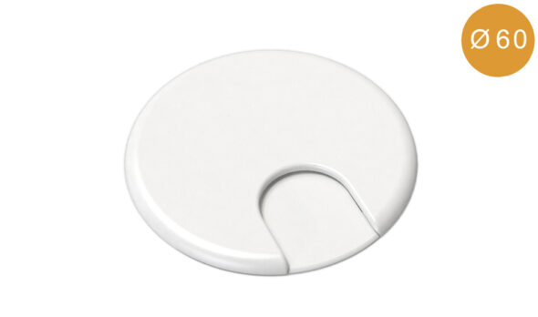 „KS37W“ - Kabeldose Axessline Cable-Grommet mit Durchlass (In-Tischmontage) - Ø 60 mm (Kunststoff), Weiß