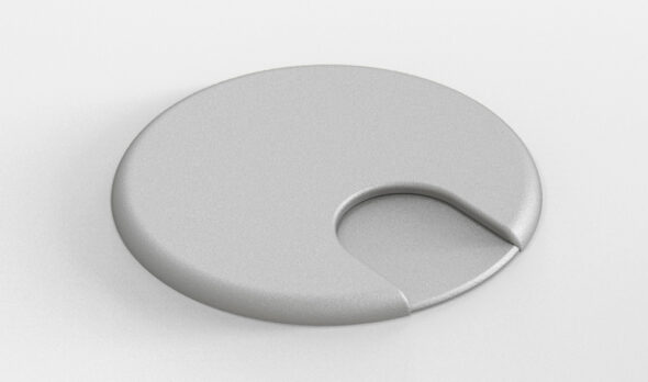 „KS37“ - Kabeldose Axessline Cable-Grommet mit Durchlass (In-Tischmontage) - Ø 60 mm (Kunststoff), Grau