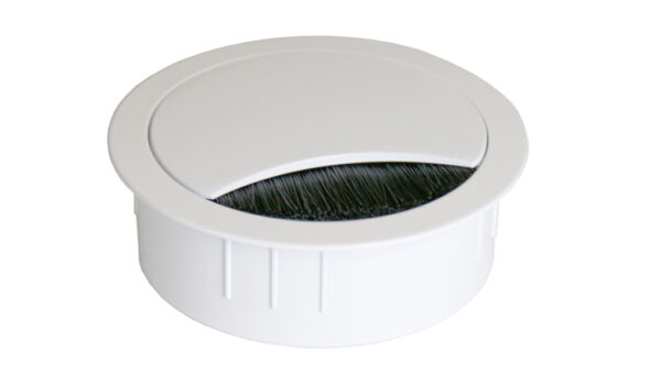 „KS66W“ - Kabeldose Axessline Cable-Grommet mit Durchlass (In-Tischmontage) - Ø 60 mm (Metall), Weiß