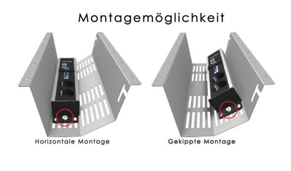 „TK61B“ - PDU Kabelwanne/Pritsche Axessline Outlet-Tray für Axessline Steckdosen-/Datenleisten, Schwarz